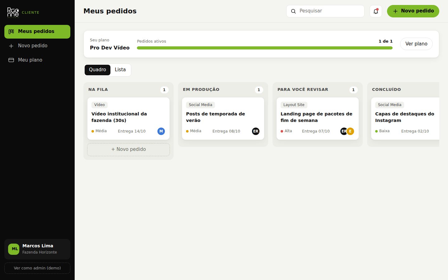 CRM · Cliente