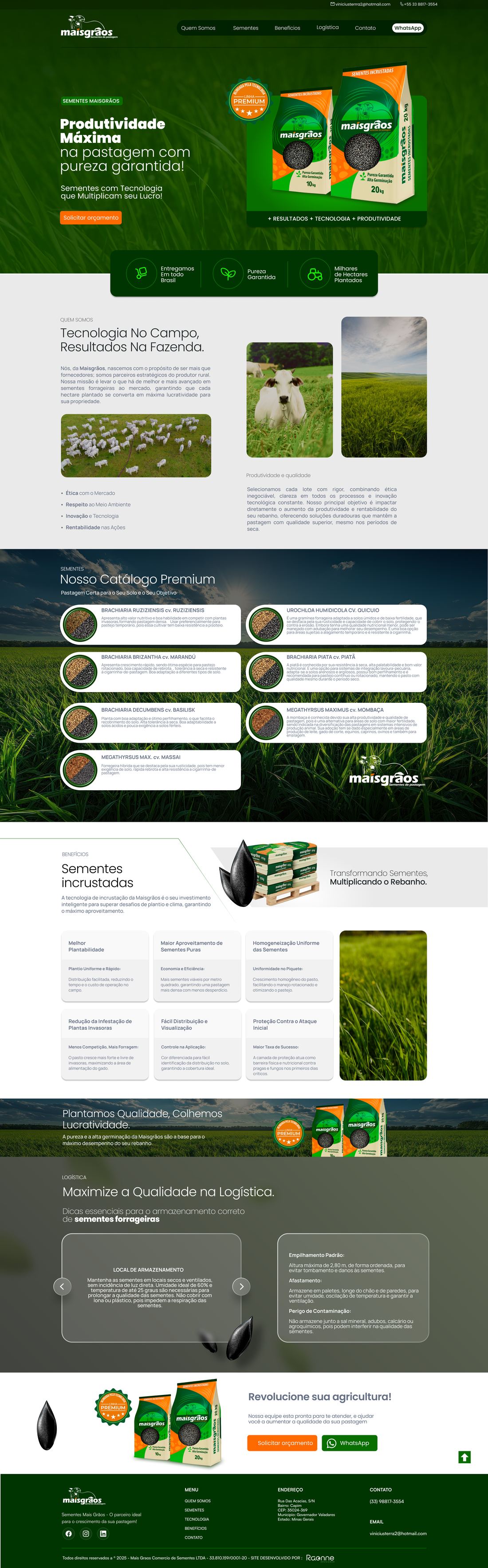Site Maisgrãos Sementes